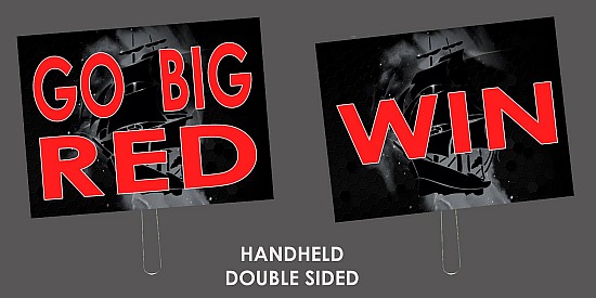 Hand Held School Spirit Signs with handle